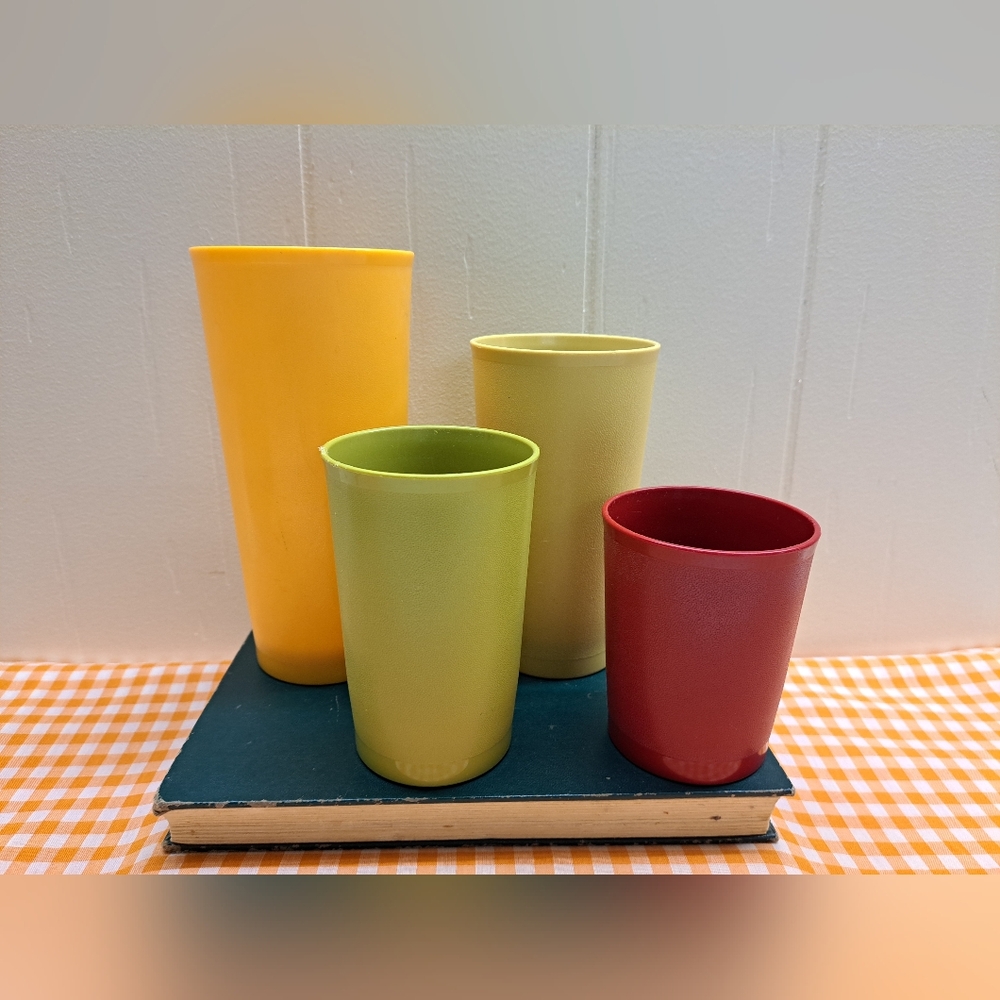 "Mix & Match" Set Of 4 Vintage Tupperware Drinking Cups